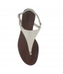 sandale plate cuir blanc mon soulier