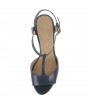 Blue leather open toe Tstrap sandal