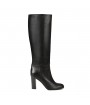 Black knee high boots Made in Italy