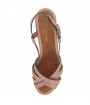Blush leather wedge sandals