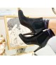 Black leather ankle Chelsea boots NICOLAS