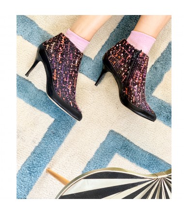 Tweed pointy ankle boots RICHER