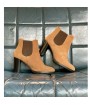 Tan color woman chelsea boots
