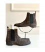 Leopard chelsea boots made in Italy 