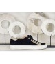 Black and beige leather sneakers SERGIO