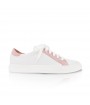 Pink leather woman sneakers