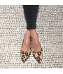 Leopard pointyl slingback made in Italy 