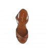 Camel low heel espadrille sandal by Mon Soulier