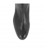 Detail black leather woman chelsea boots 