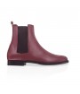 Burgundy leather woman chelsea boots