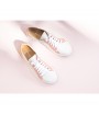 Pink leather woman sneakers