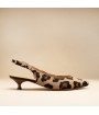Leopard print slingback made in Italy 