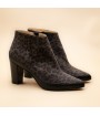 Leopard suede ankle boots made in Italy 