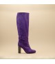 Purple suede knee high boot DOUN