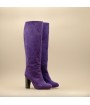 women purple suede boots