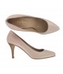 Nude leather pump  made in Italy 