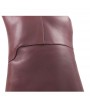 Burgundy knee high boots leather detail