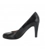 Black leather pump made in Italy