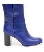 Indigo blue boots made in italy 