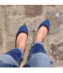 Women jean flat sligback shoes 