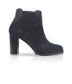 Navy blue leather ankle chelsea boots NIX