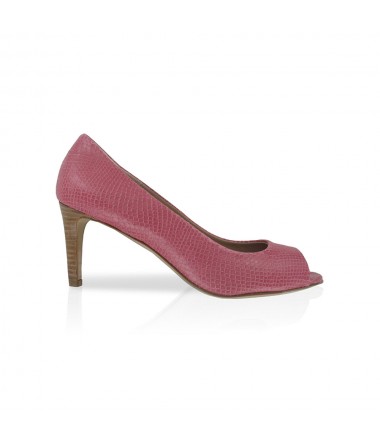 Pink leather open toe pump  CAPE TOWN