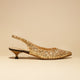 Glitter kitten heel slingback ALICE