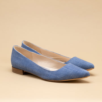 ballerines pointues en jeans 