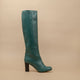 Bottes cuir vert foret SYLVIE