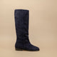 Botte plate croute bleu marine HORS