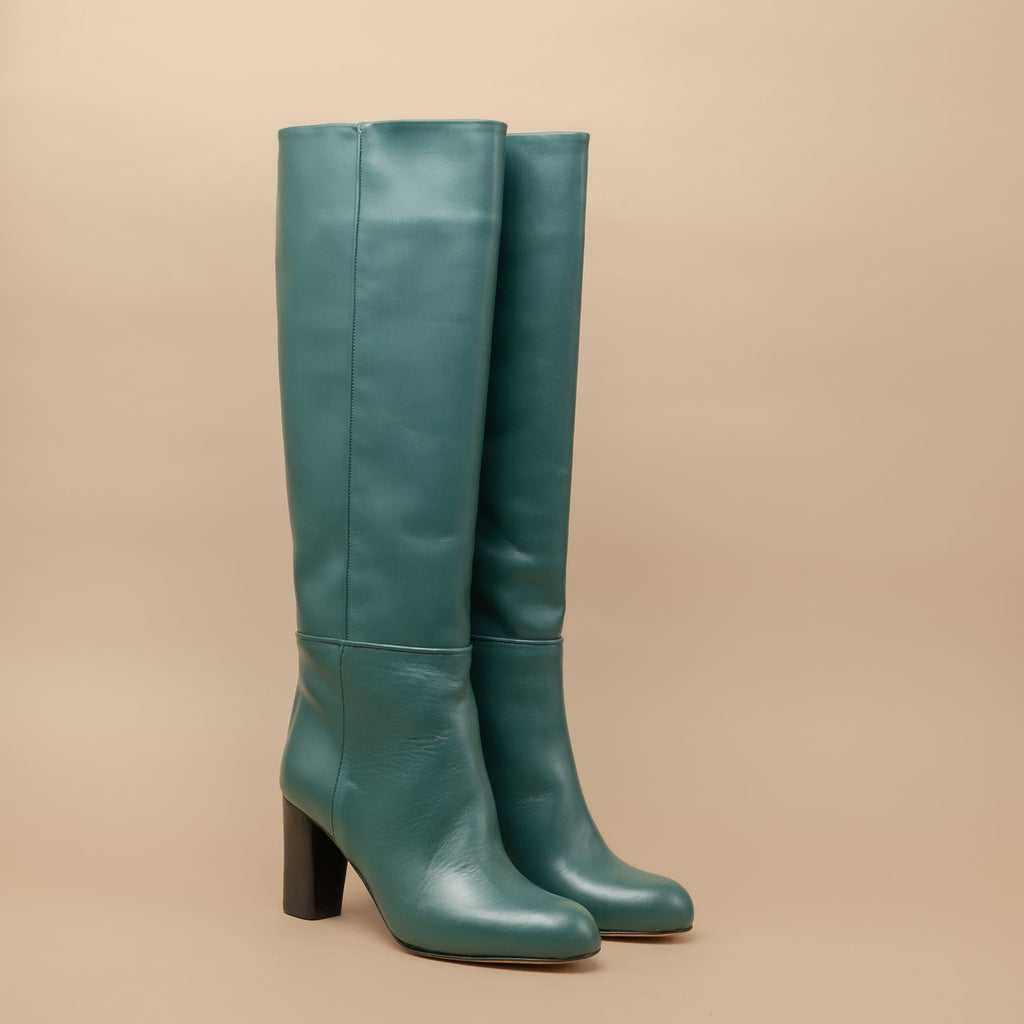 MiZuH Bottes Italiennes Montantes Homme Cuir Décontractées Classiques - Avec 5 Paires Chaussettes Coton, Antidérapantes Et Imperméables