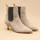 Bottines petit talon daim gris TOKYO