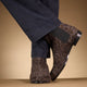Chelsea boots plate daim leopard gris