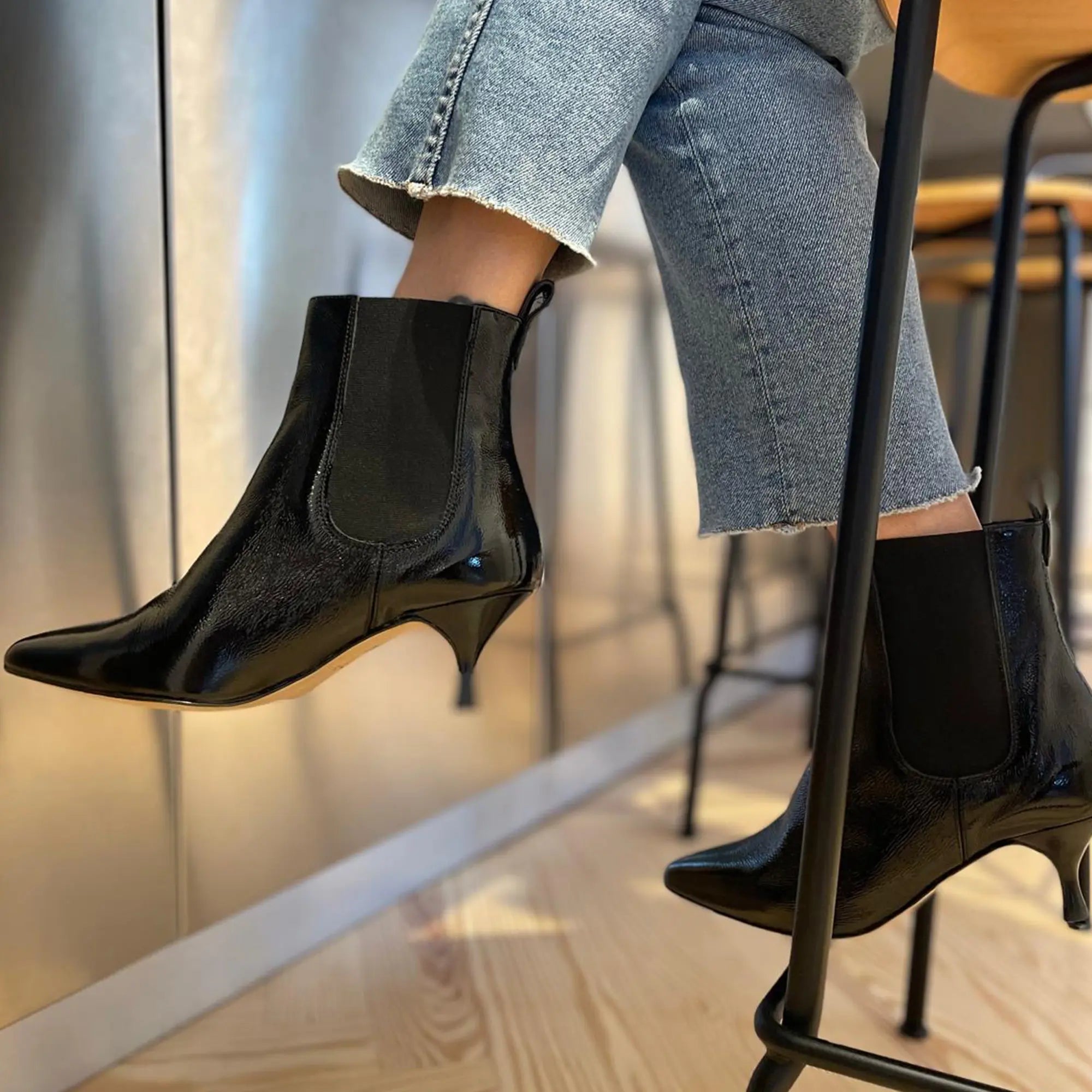 Onsoyours Bottines Basses Daim Femme Pointues Western Chelsea – Confort Automne Hiver