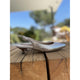 Slingback petit talon cuir argent ALICE