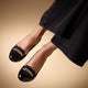 Black patent heel loafers VERA
