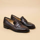 Mocassin cuir imprimé vipère marron chocolat MASSIMO