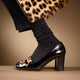 Leopard heel loafer Vera
