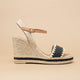 Espadrilles compensées raphia noir TENERIFE