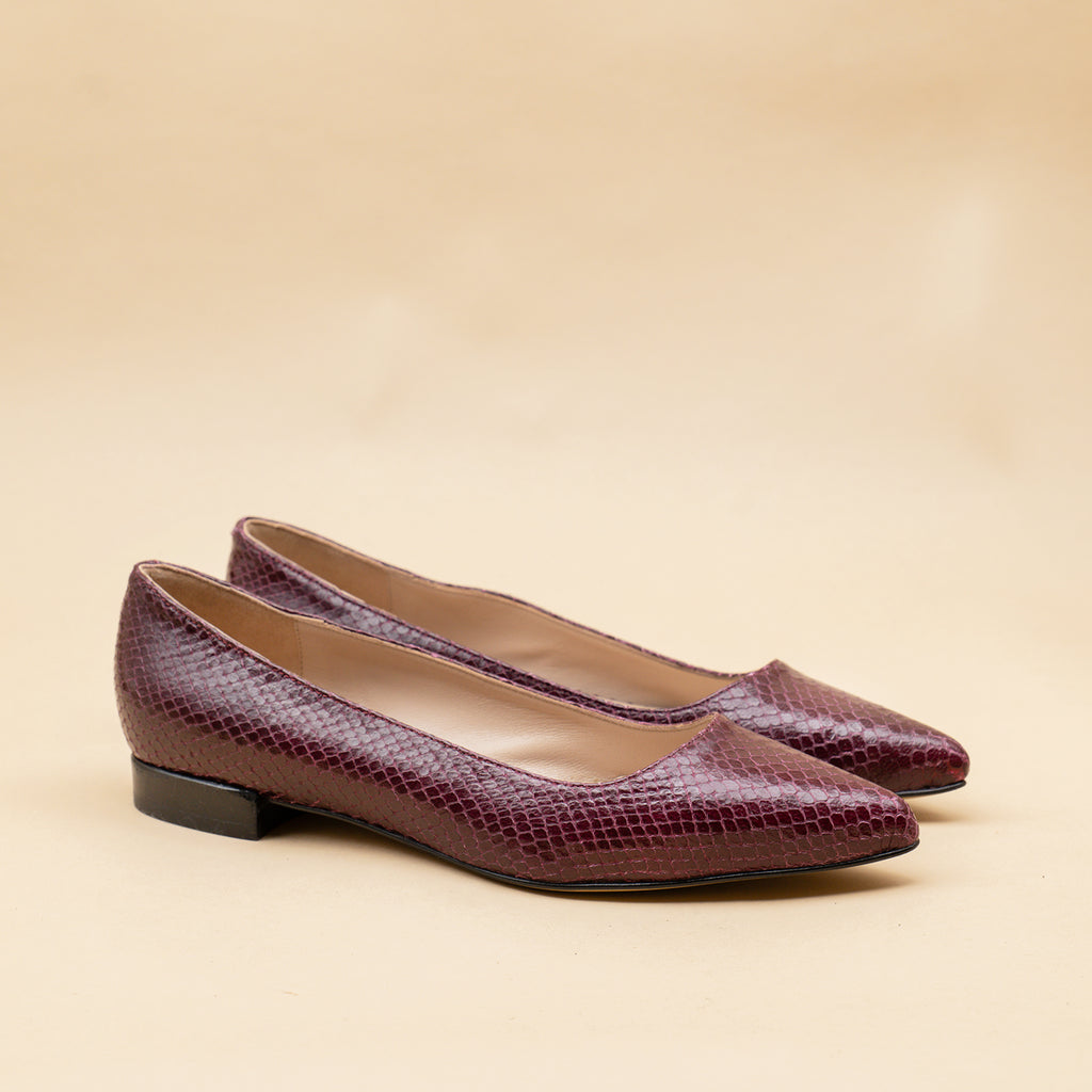 Ballerine cuir bordeaux GENOVA