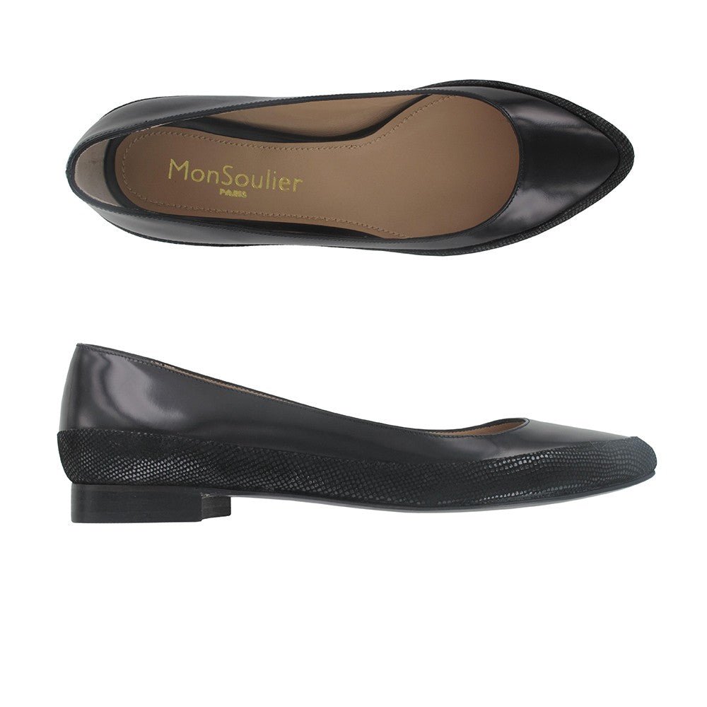 Ballerine vernis noir glace mon soulier