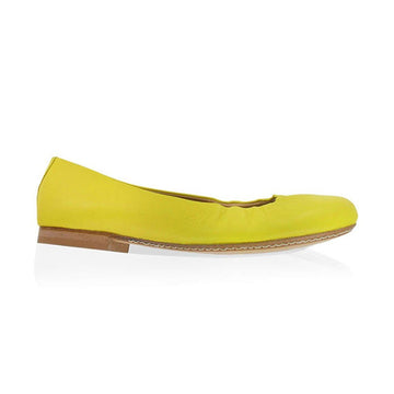 ballerine femme cuir jaune 