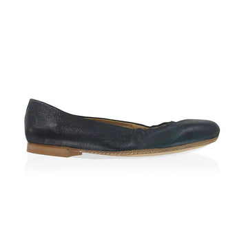 Ballerine femme cuir noir