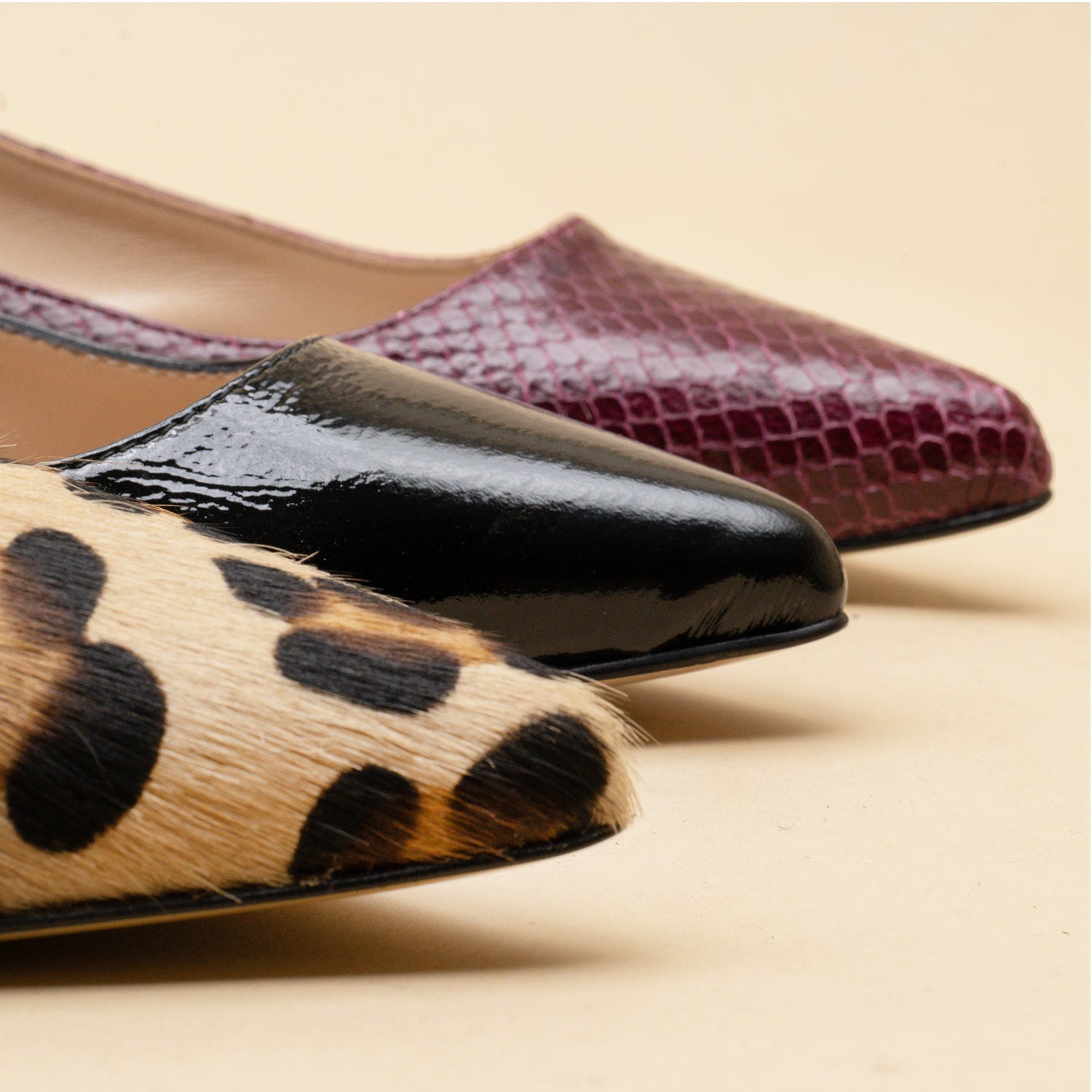 Ballerines En Cuir Noir RAXMAX Pointue Taille 38 | Intérieur Cuir | Neuve Sans Boîte