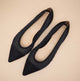 Ballerine pointue resille noire ROMA