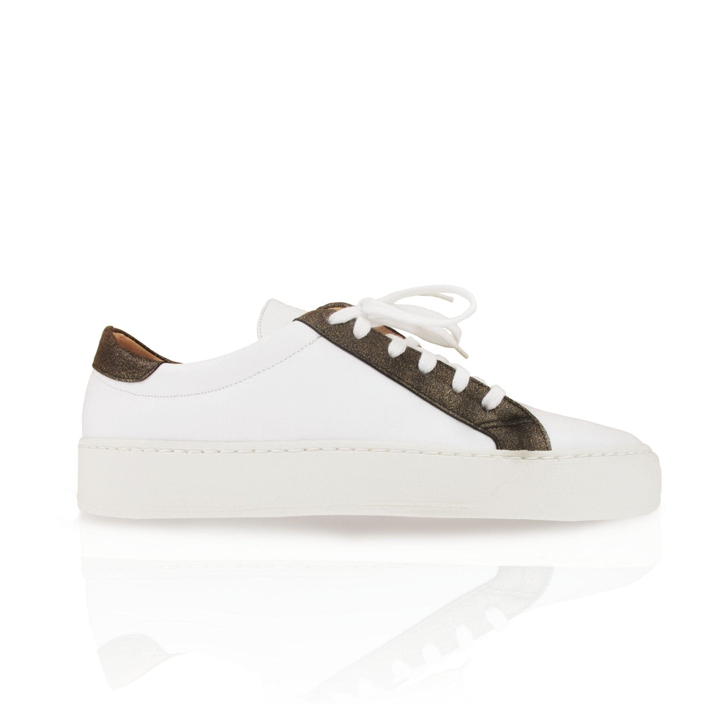 Baskets cuir et paillettes noir SERGIO