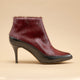 Bottines poulain façon astrakan bordeaux RICHER