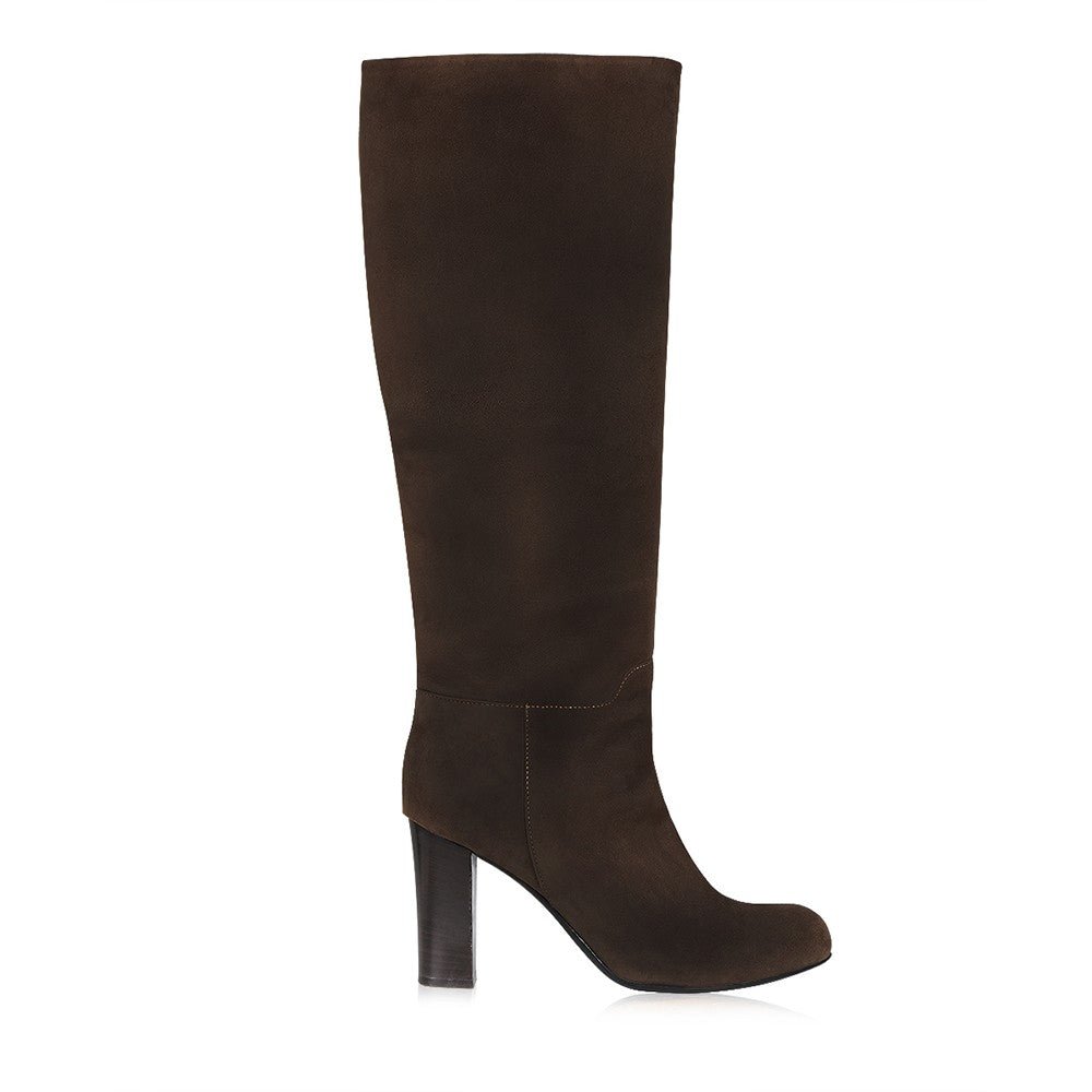 Bottes femme daim marron 