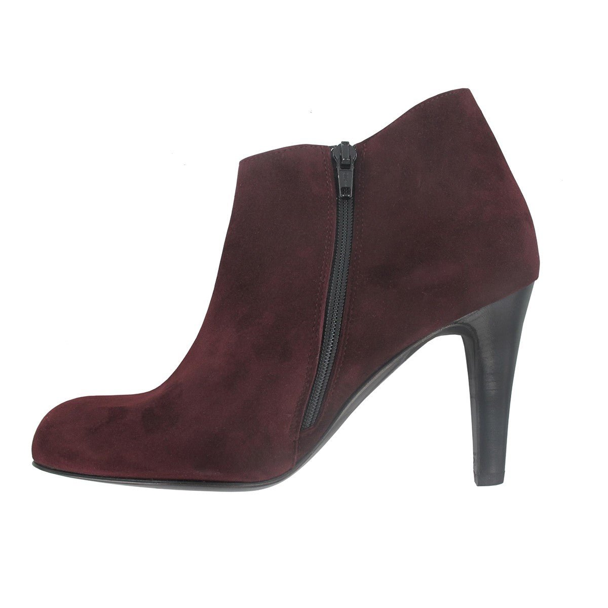 Bottines Fille M&S Taille 3 (36) - Daim Bordeaux à Fermeture éclair - Style Chelsea