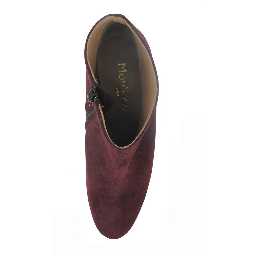 Bottines daim bordeaux MIA Mon Soulier